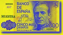 Nota de 5000 pesetas (frente)